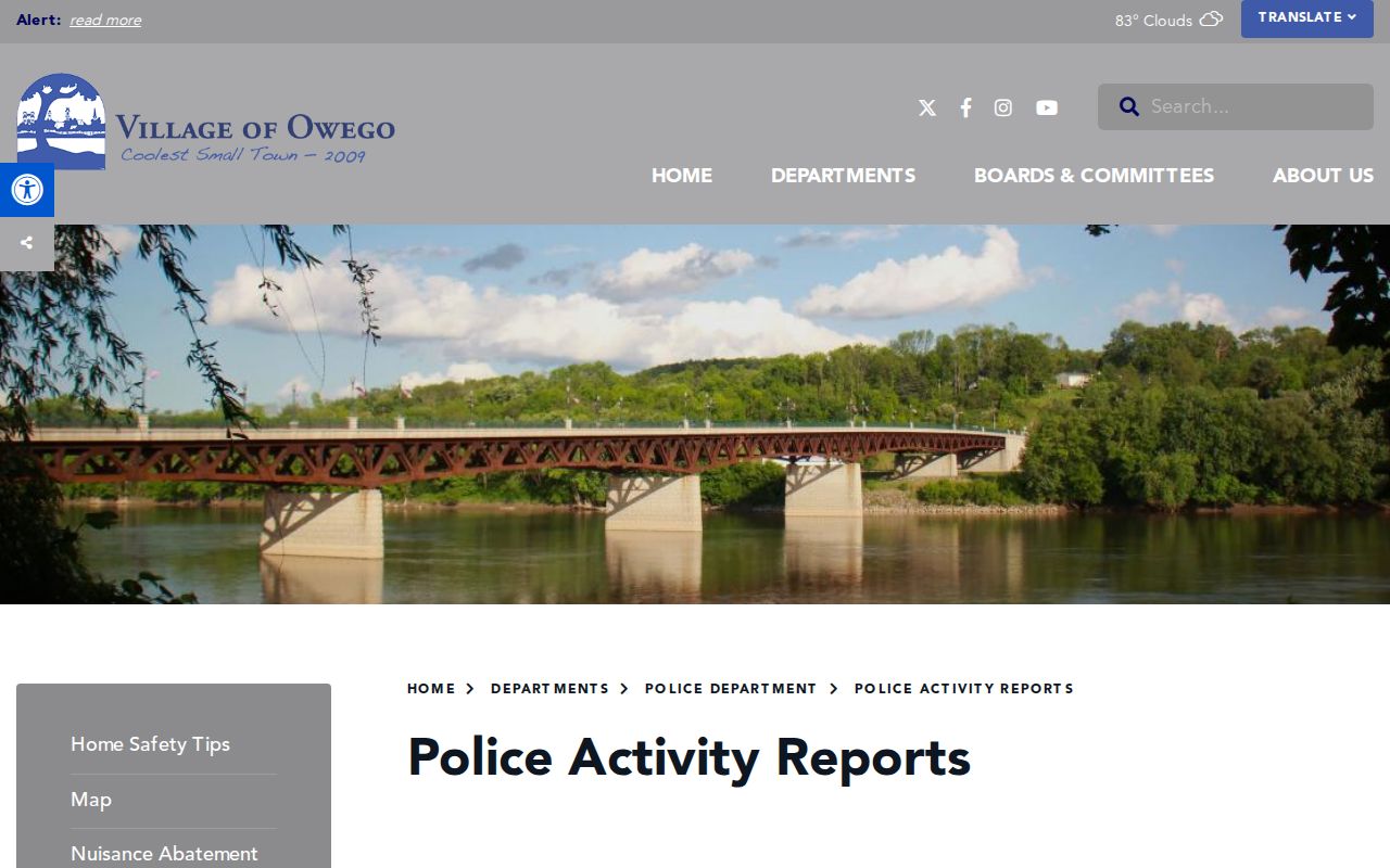 Owego historical police activity and arrest records archive