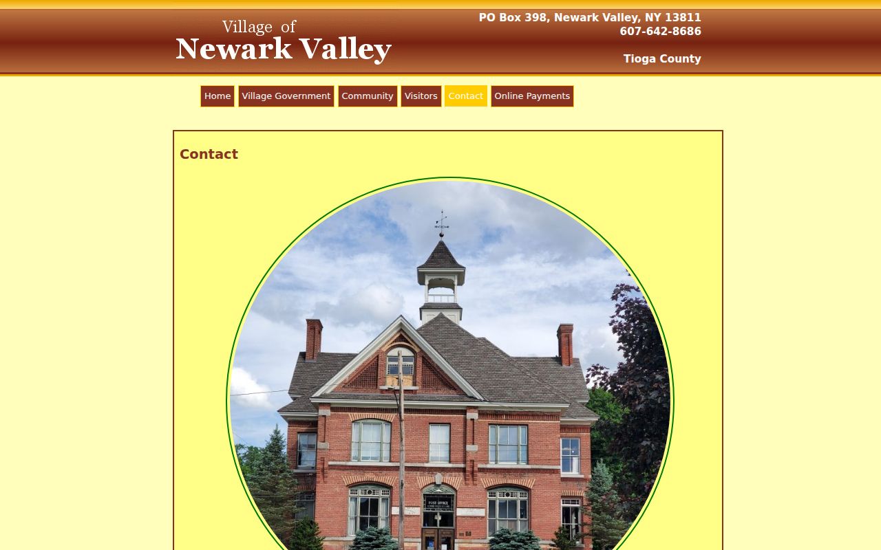 Newark Valley criminal records contact directory